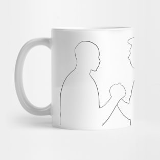 sam and bucky silhouette Mug
